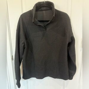 Women’s Black Quilted Pullover Sweater